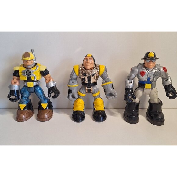 Rescue Heroes Figures Lot 1997-2004 Firefighter Police Wolf Trooper Bill Jake - Picture 3 of 10
